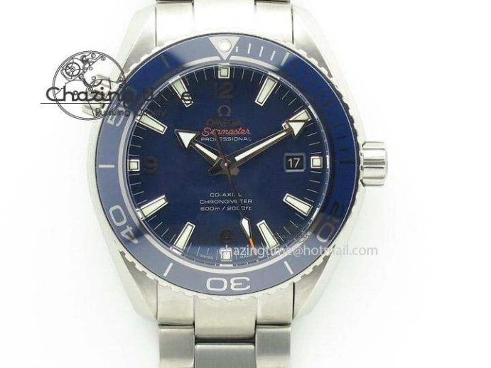 0321 Refined 2018 Seamaster Diver 300M SS YG VSF 1:1 Best Edition YG Bezel Blue Dial on Blue Rubber Strap A 7898